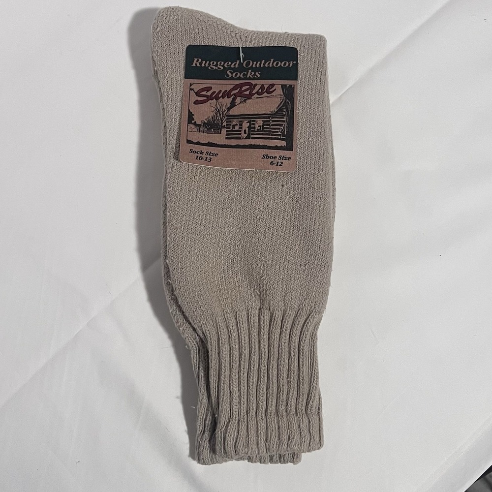 Sunrise‎ Boot Sock Cotton Nylon Blend Socks Hunting Mens Size 10-13 NOS Thermal